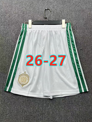 26-27 Celtic Home Fans Version Shorts S-2XL