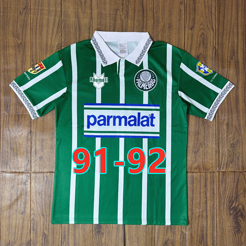 91-92 Palmeiras Home Retro TopThai Quality Jersey S-2XL