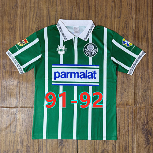 91-92 Palmeiras Home Retro TopThai Quality Jersey S-2XL