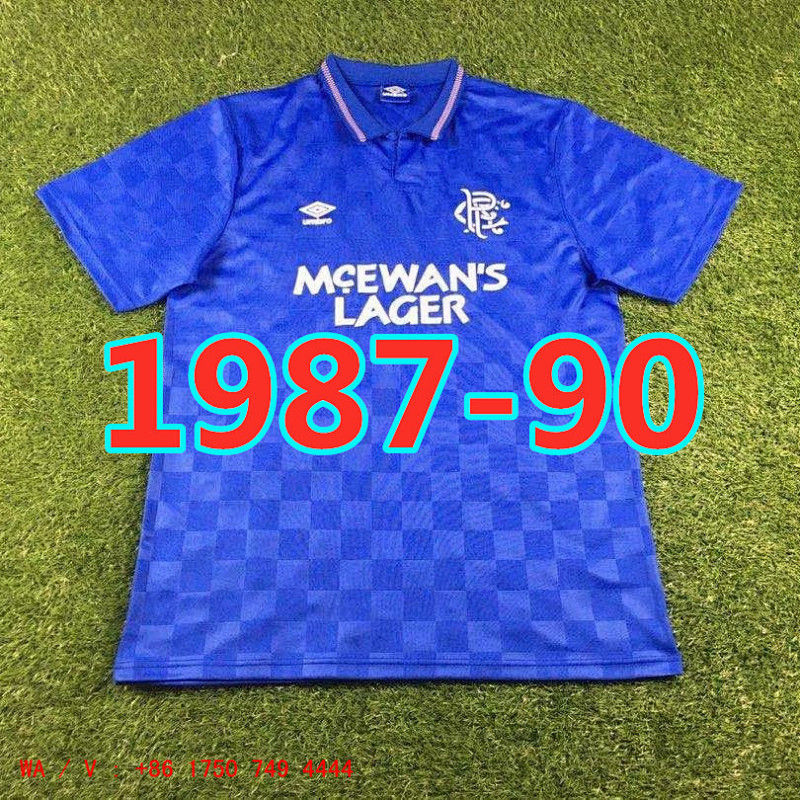 Rangers Retro TopThai Quality Home Jersey S-2XL