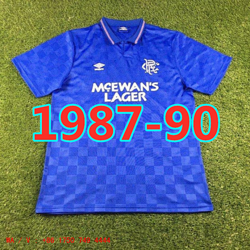 Rangers Retro TopThai Quality Home Jersey S-2XL