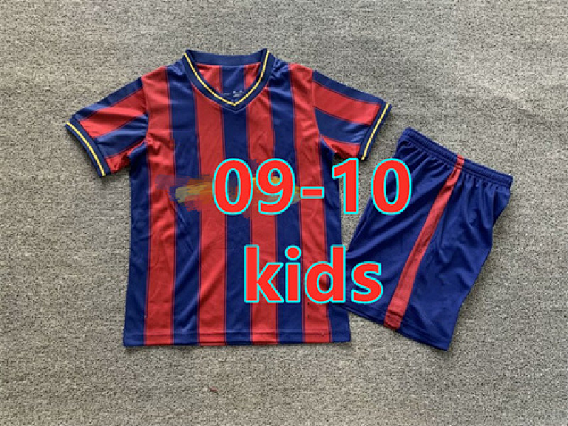 09-10 Barcelona Home Retro Kids Jersey+shorts Kit 16 -28
