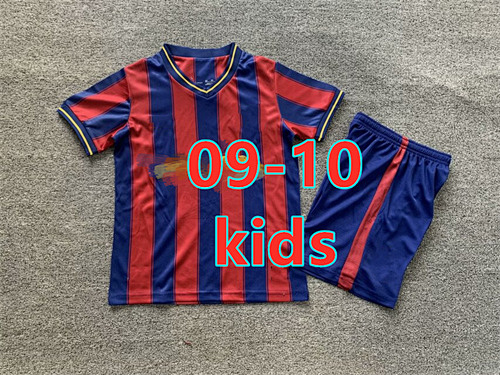 09-10 Barcelona Home Retro Kids Jersey+shorts Kit 16 -28