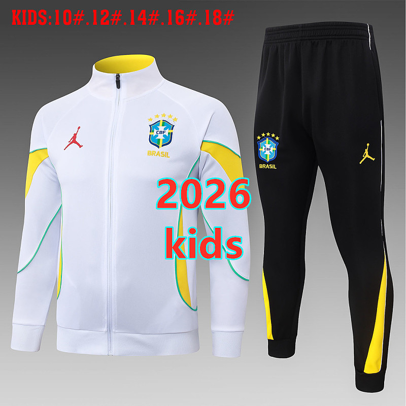 Brazil Kids Long Zipper Jacket 10- 18