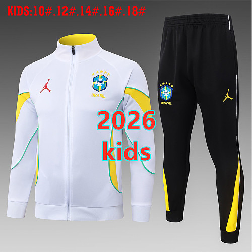 Brazil Kids Long Zipper Jacket 10- 18