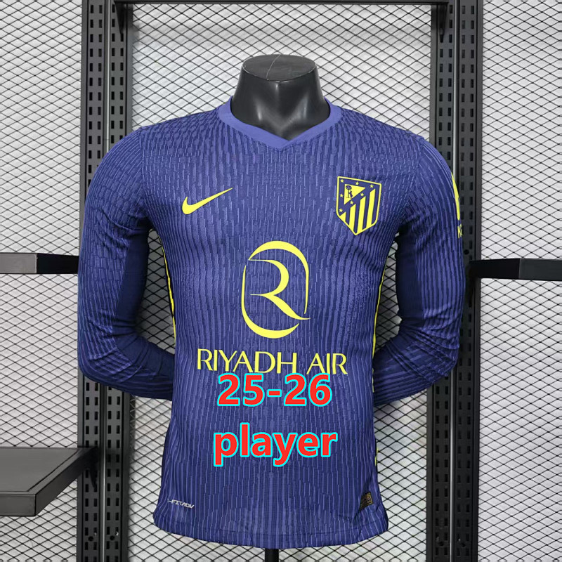25-26 Atletico Madrid Away Player Version Long Jersey S-3XL