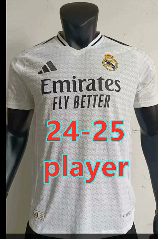 24-25 Real Madrid Home Player Version Jersey S-4XL