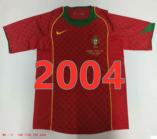 Portugal Retro TopThai Quality Home Jersey S-2XL