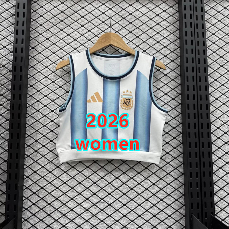 Argentina Home Women Vest Jersey S-2XL