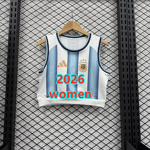 Argentina Home Women Vest Jersey S-2XL