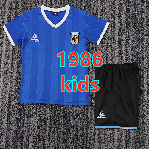 Argentina Away Retro Kids Jersey+shorts Kit 16 -28