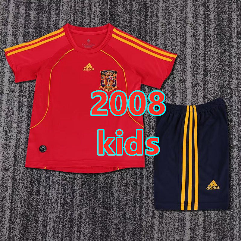 Spain Home Retro Kids Jersey+shorts Kit 16 -28
