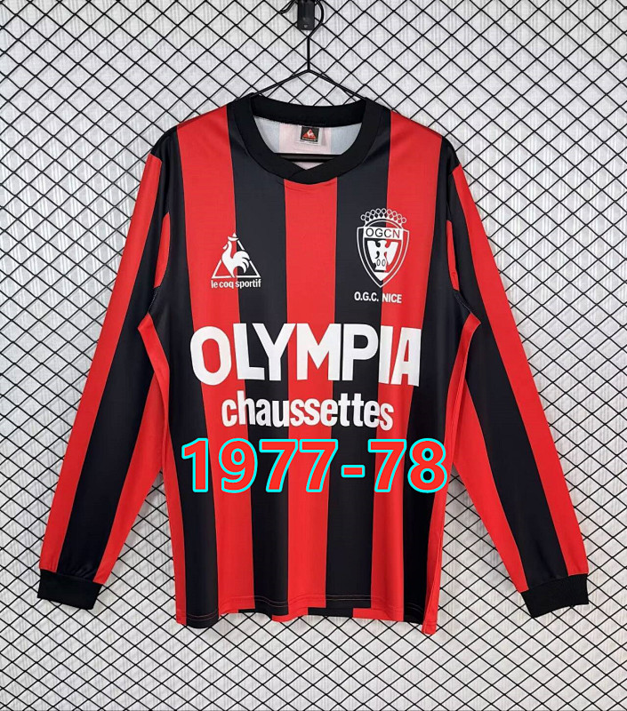 Ogc Nice Home Retro Fans Long Sleeve Jersey S-2XL
