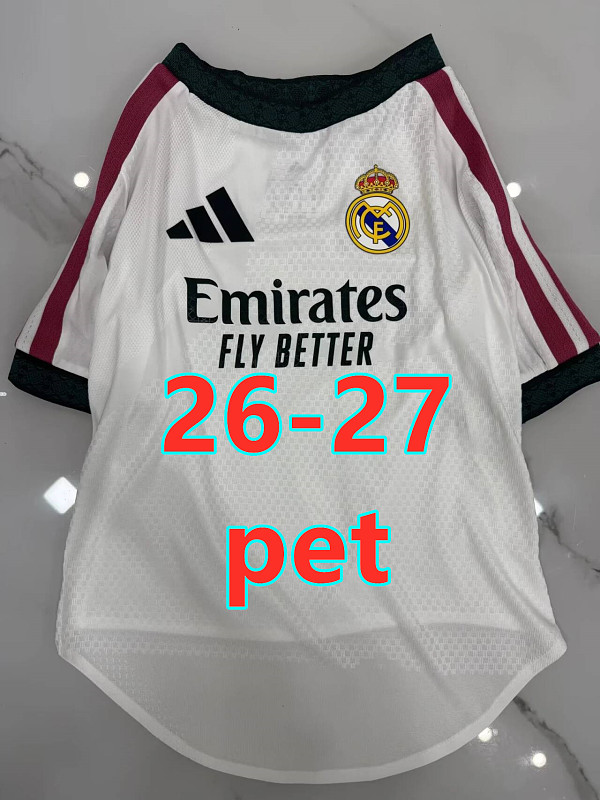 26-27 Real Madrid Home Pet Jersey S-2XL