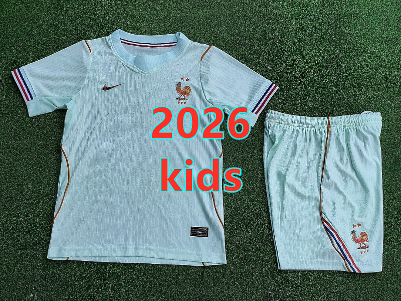 France Away Kids Player Jersey+shorts Kit 16 -28