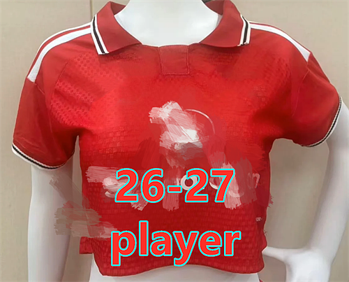 26-27 Manchester United Home Women Player Short Jersey Xs-Xl