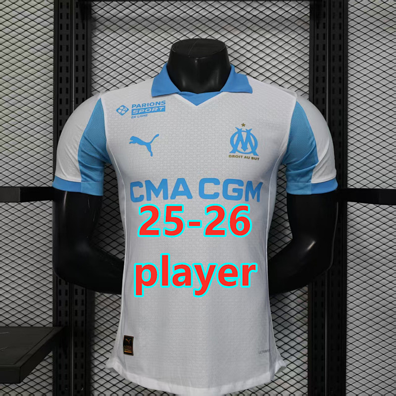25-26 Marseille Home Player Version Jersey S-2XL