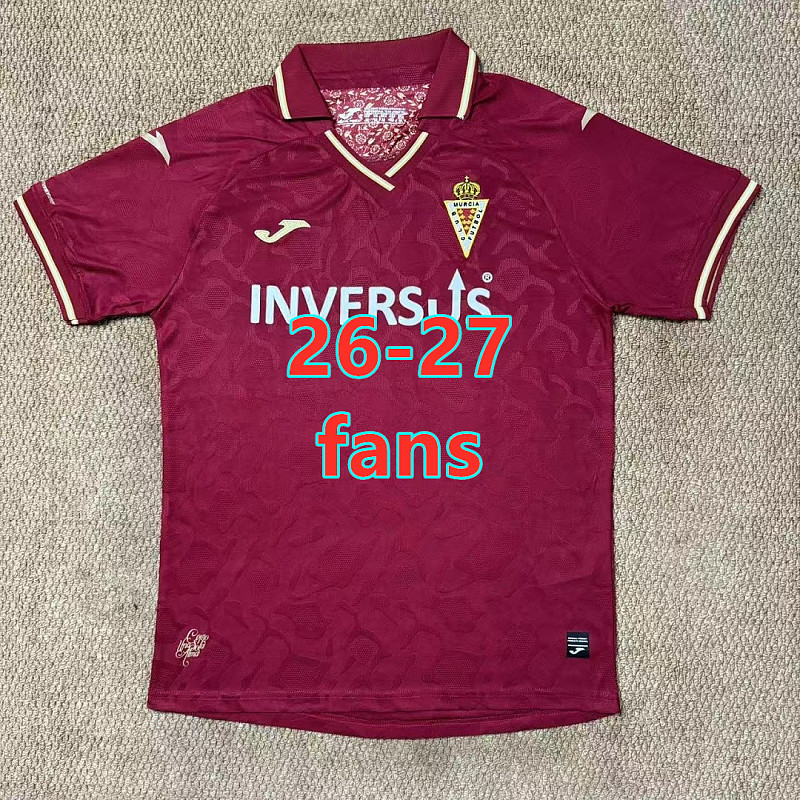 26-27 Real Murcia Away Fans Version Jersey S-4XL