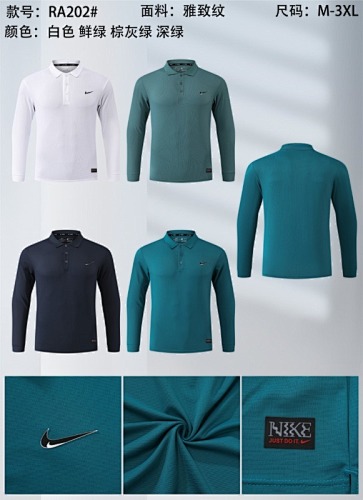 Nike 25-26 N-K Long Sleeve Polo Jersey M-3XL Polo