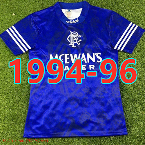Rangers Retro TopThai Quality Home Jersey S-2XL
