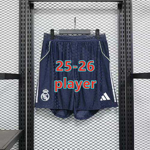 25-26 Real Madrid Away Player Version Shorts S-3XL