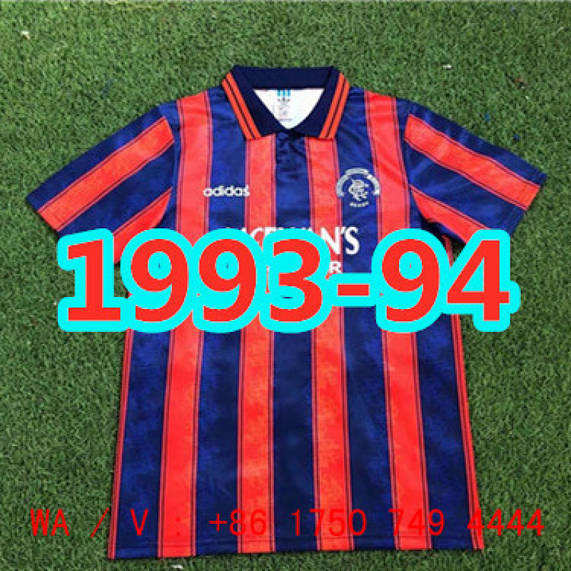 Rangers Retro TopThai Quality Away Jersey S-2XL