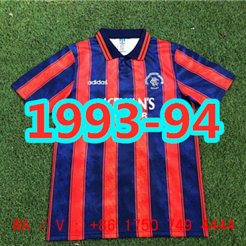 Rangers Retro TopThai Quality Away Jersey S-2XL