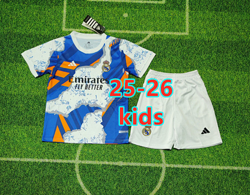 25-26 Real Madrid Special Kids Jersey+shorts Kit 16 -28