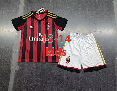 13-14 AC Milan Home Retro Kids Jersey+shorts 16 -28 AC