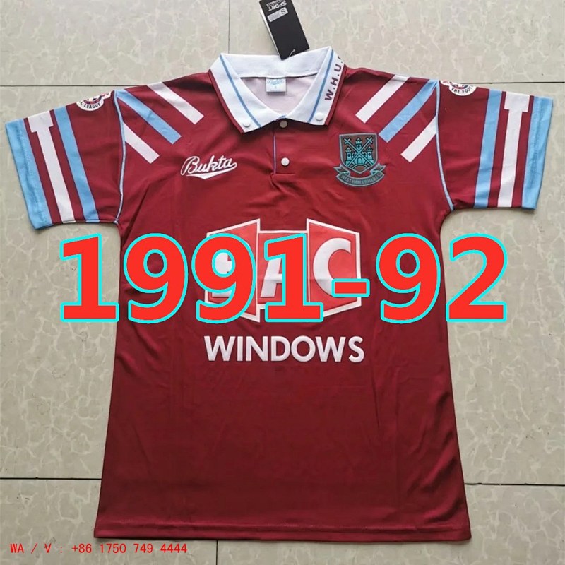 West Ham United Retro TopThai Quality Home Jersey S-2XL