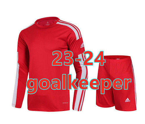 Adidas A-D 23-24 Long Sleeve Goalkeeper Jersey+shorts Kit S-2XL