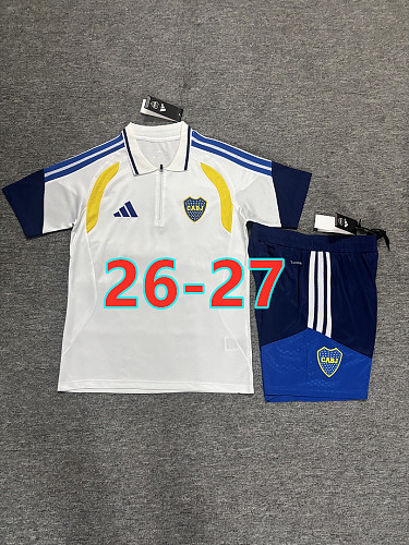 26-27 Boca Juniors Polo Short Sleeve Tracksuit Kit S-3XL Polo