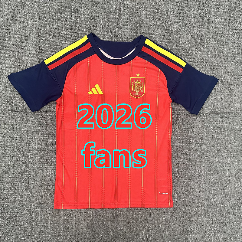 Spain Home Fans 2 Teams Jersey S-4XL 2