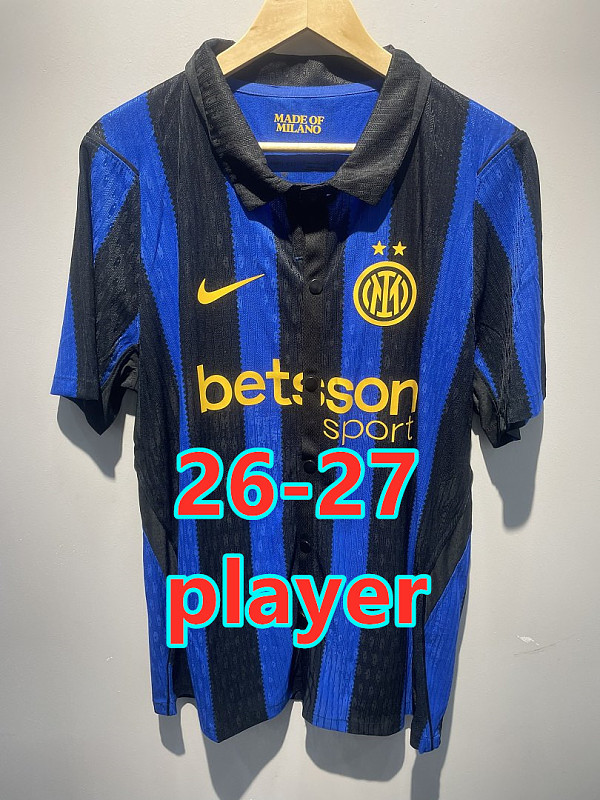 26-27 Inter Milan Home Player Baseball Jersey S-4XL