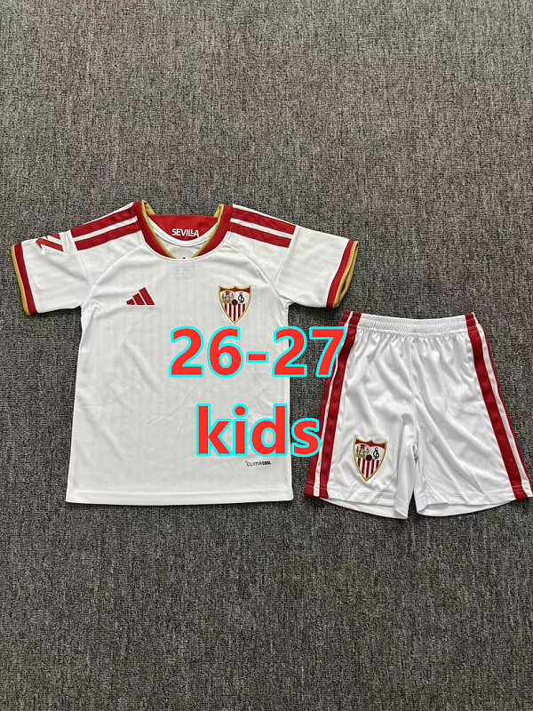 26-27 Sevilla Home Kids Jersey+shorts Kit 16 -28