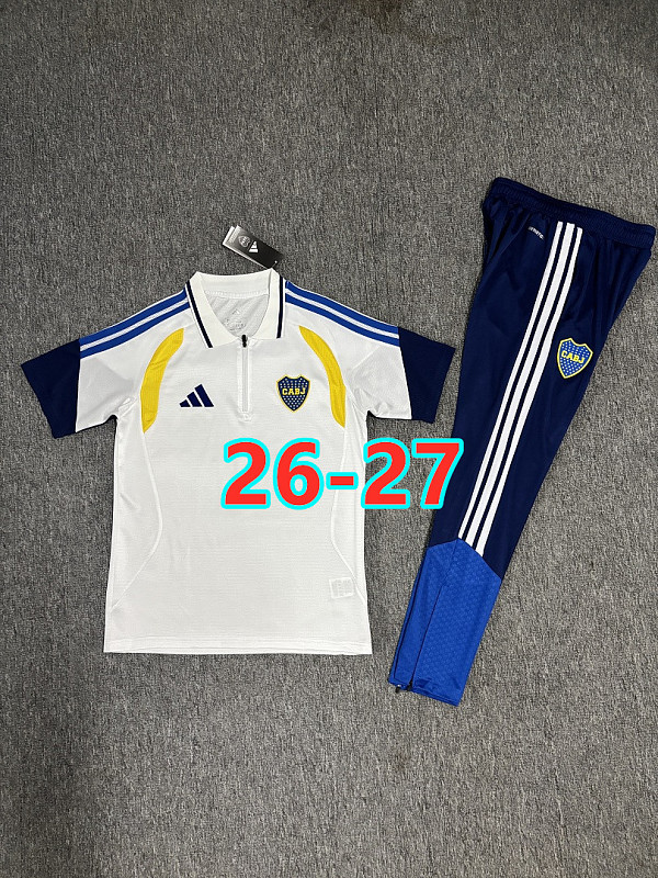 26-27 Boca Juniors Polo Short Sleeve+pants Tracksuit S-3XL Polo