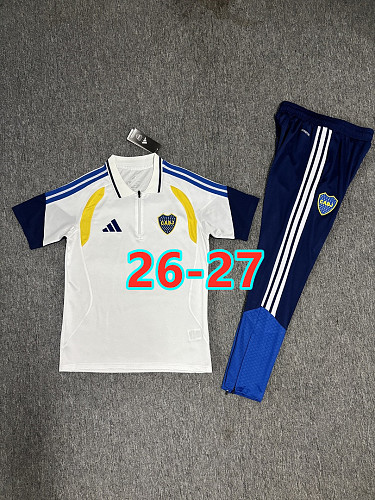 26-27 Boca Juniors Polo Short Sleeve+pants Tracksuit S-3XL Polo