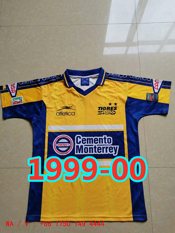 Tigres Uanl Retro TopThai Quality Home Jersey S-2XL