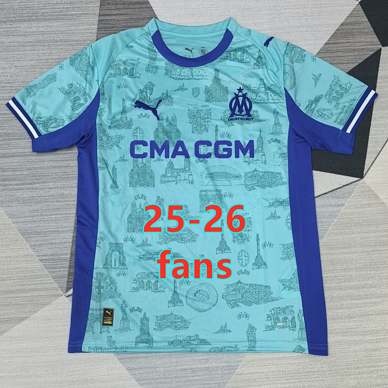 25-26 Marseille 5th Fans Version Jersey S-4XL