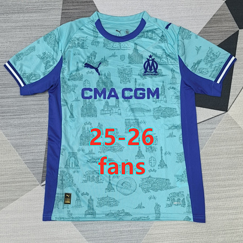 25-26 Marseille 5th Fans Version Jersey S-4XL
