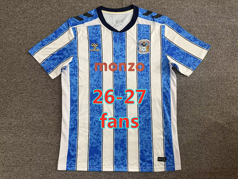 26-27 Coventry City Home Fans Version Jersey S-4XL