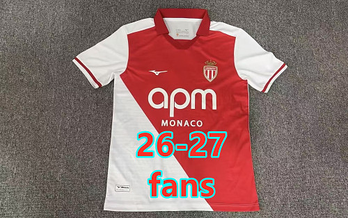 26-27 AS Monaco Home Fans Version Jersey S-4XL