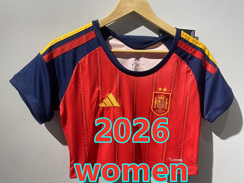 Spain Home Women With 2 Stars Short Jersey S-2XL 2
