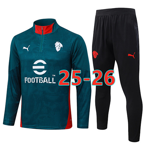 25-26 AC Milan Long Sleeve Tracksuit S-2XL AC