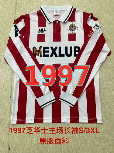 Chivas Home Retro Long Sleeve Jersey S-3XL