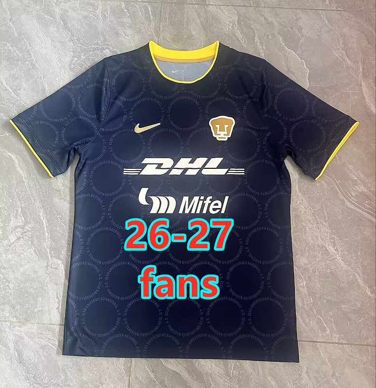 26-27 Pumas Unam Away Fans Version Jersey S-4XL