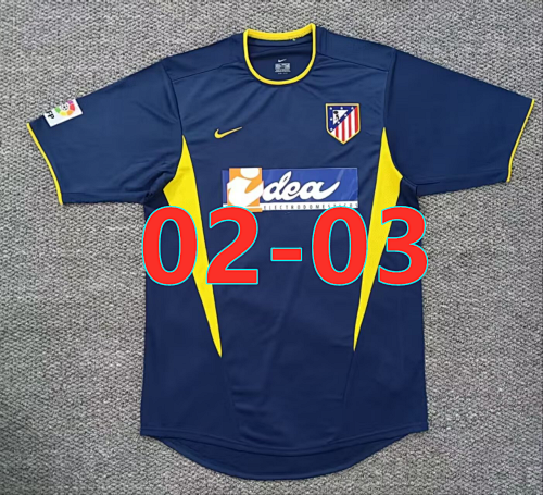 02-03 Atletico Madrid Away Retro Fans Version Jersey S-2XL
