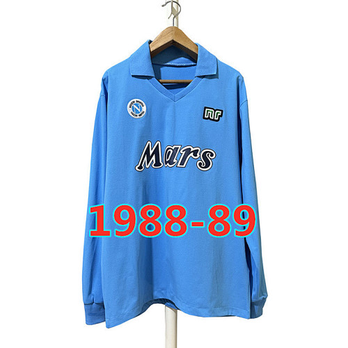 Napoli Retro TopThai Quality Long Sleeve Home Jersey S-2XL