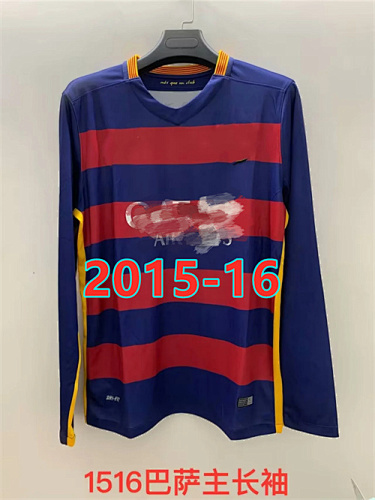 Barcelona Home Retro Long Sleeve Jersey S-2XL