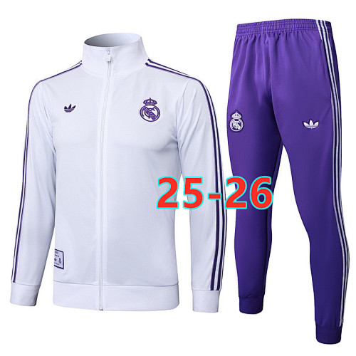 25-26 Real Madrid Long Zipper Jacket S-2XL